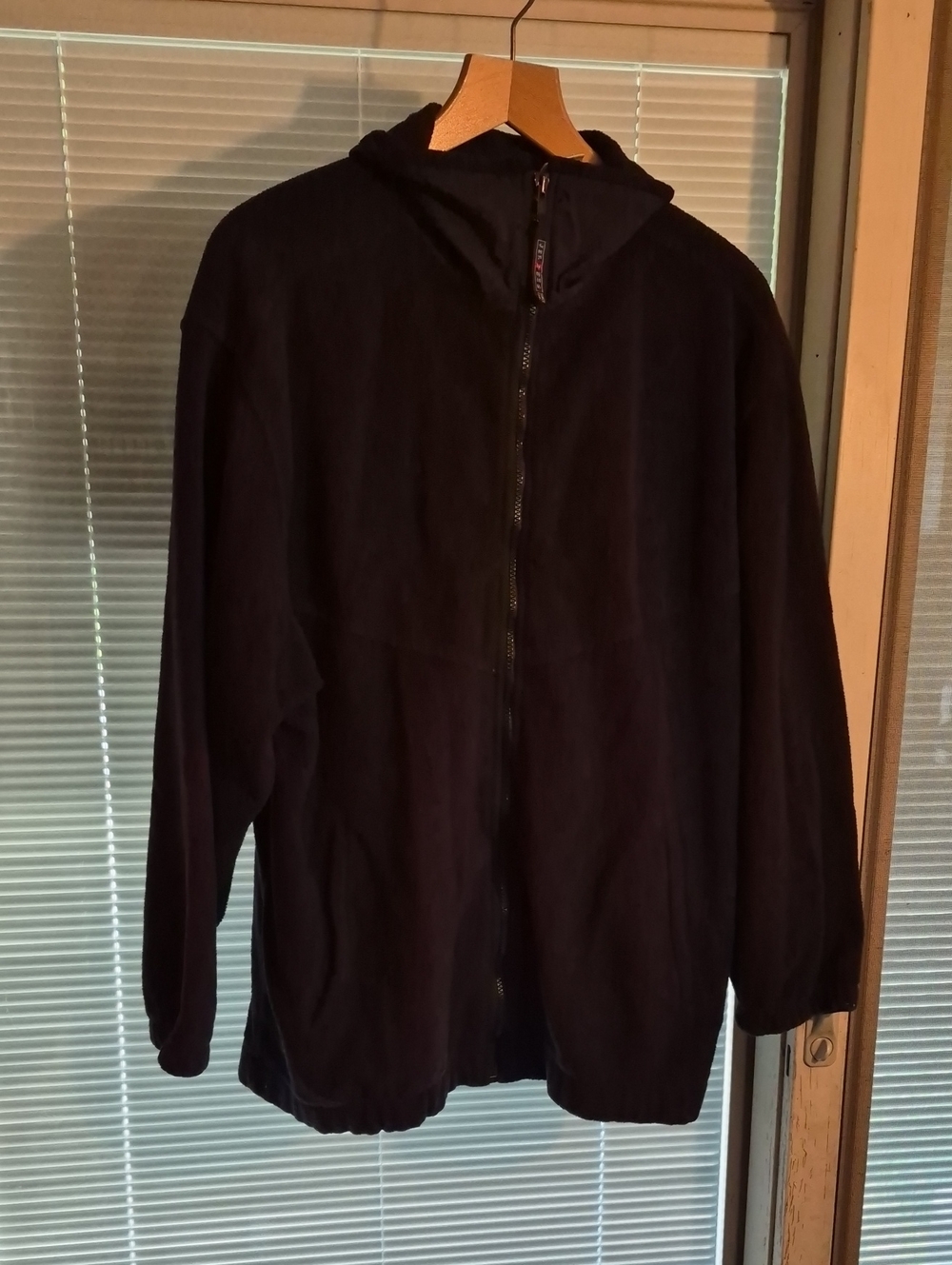 Jerzees Men's Black Hooded Zip Jacket